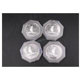 4 St Louis Cardinals Silver 1967 World Champ Coins