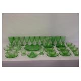 Federal Green Uranium Depression Glass Items