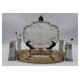 Assorted Hatpin Holders, Dresser Trays