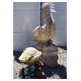 Pelican & Mushroom Yard Decor