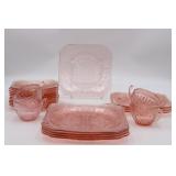 Adam Pink Jeanette 4 Place Settings