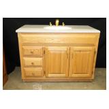 Bathroom Vanity & Mirrored Medicine Cabinet