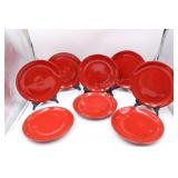 8 Mamma Ro Italy Red Dinner Plates