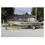 1986 Bass Tracker TX17 w/Trailer