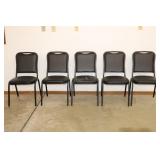 5 Padded Stackable Chairs
