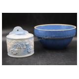 Crock Bowl & Salt Crock w/ Lid