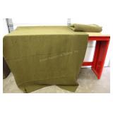 2 Old Army Green Wool Blankets