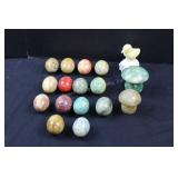 Decorative Marble Eggs & Mushrooms