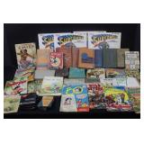 Old Comic Books, Albums, Crayons, Child Books