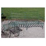 Metal Patio Loveseat & Small Table