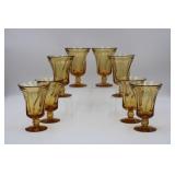 8 Fostoria Amber Jamestown Goblets