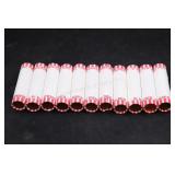 11 Penny Rolls ends show Wheat & Lincoln