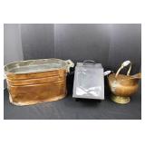 Copper Wash Tub, Scuttle, Coal Bin