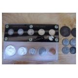 US Dime Set, Silver 1/2, Capped Bust, Large Cent