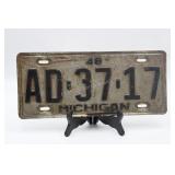 1948 Michigan License Plate