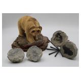 Geode & Bear Figure