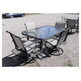 Patio Table w/4 Swivel Rockers