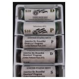 5 US Mint State Quarter Rolls National Parks