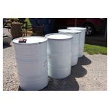 4- 55 Gallon Metal Drums