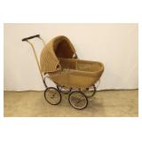 Antique Wicker Baby Doll Buggy