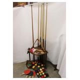 Cue Stand, Cues, Balls