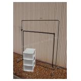 58" Clothing Rack, 3-Drawer Storage Bin