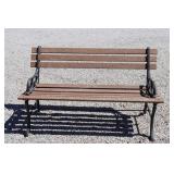 Wood & Metal Garden Bench