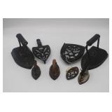 2 Sad Irons & Trivets Plus 3 Salesman Samples
