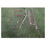 Scythe, Cross Cut Saws,Auger, 2 Clamps