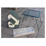 Patio Side Table, Bird House, Down Spout Pad