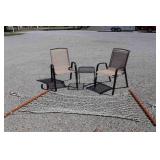 2 Patio Chairs, Side Table, Hammock