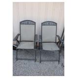2 Folding Lawn Chairs w/Adjustable Backs