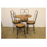 Ice Cream Table & 4 Chairs- Damaged TableTop