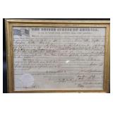 1860 Land Grant Issued by Pres James Buchanan