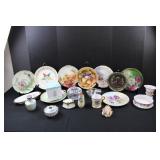 Hand Painted Dishes and  Crystal