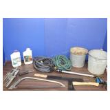 Buckets, Mole Trap, Saw, Machete, Hatchet