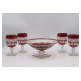 Westmoreland Waterford Wakefield Ruby Cut Set