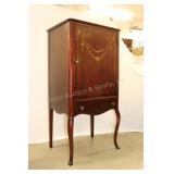 Antique Music Cabinet with Incredible Inlay