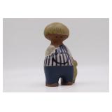 Lisa Larson Boy with Bear Figurine