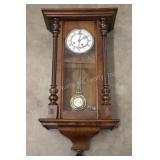 Antique Clock Long Hanging Cabinet w/ Pendulum