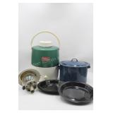 Coleman Cooler, Benz-O-Matic Light, Granite ware