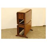 Antique 2-Tier Dumb Waiter with inlayed top