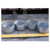 4 Galvanized Tubs