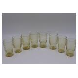 8 Madrid Amber Ripple Juice Flat 4" Tumblers