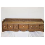 Antique Oak Wall Shelf w/Spice Drawers