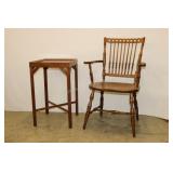 Antique Chair & Side Table