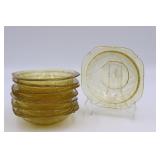 8 Madrid Amber Berry Bowls 6"