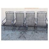 4 Patio Chairs & Small Table