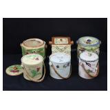6 Vintage Porcelain Biscuit jars