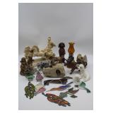 Animal Figurines & Leaded Glass